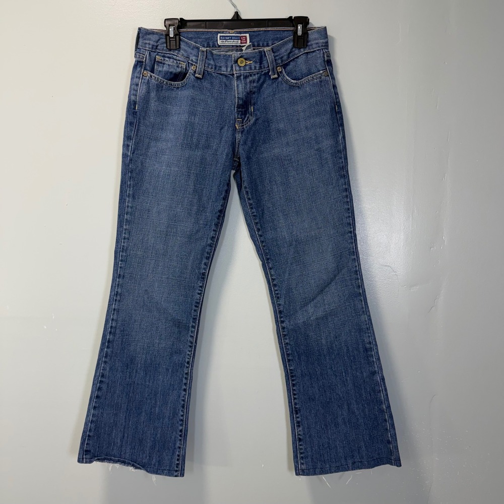 Old Navy Y2K Ultra Low Waist Flare Jeans Blue Denim Size 8 Regular